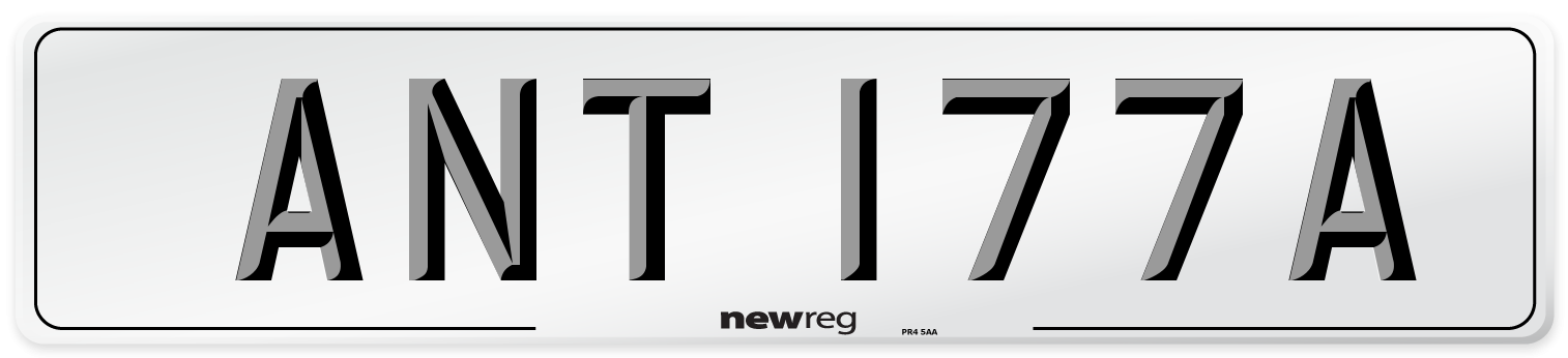 ANT 177A Number Plate from New Reg